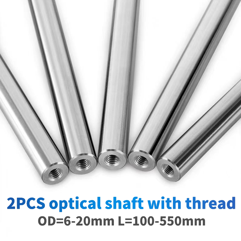 Linear Rod 8Mm - Poros optik dengan benang, 2 buah