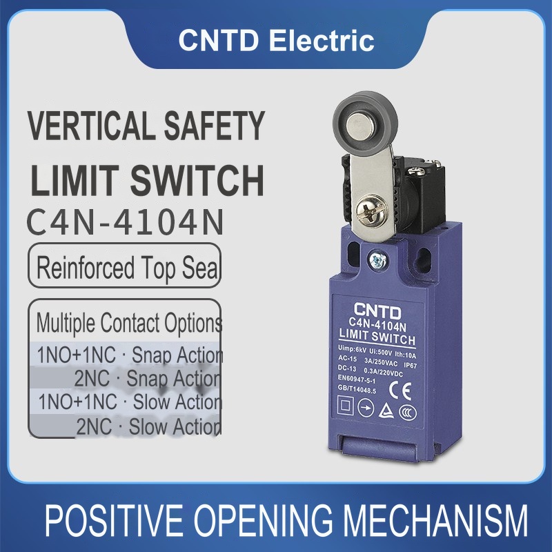 Limit Switch - Sakelar Batas Keselamatan Vertikal CNTD C4N-4104N,