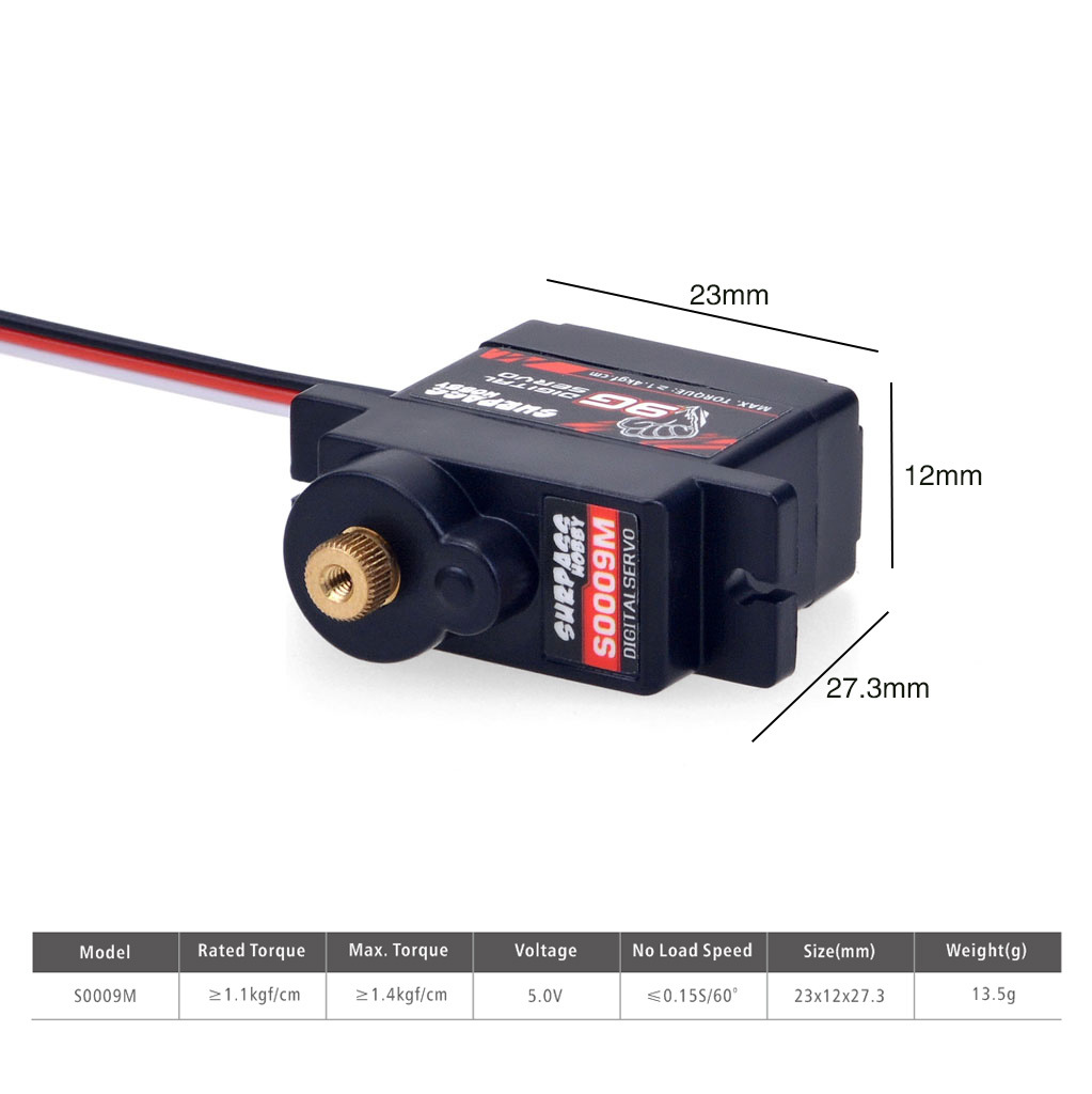 Servo 9G - Servo Digital RC 2g 3.7g 4.3g