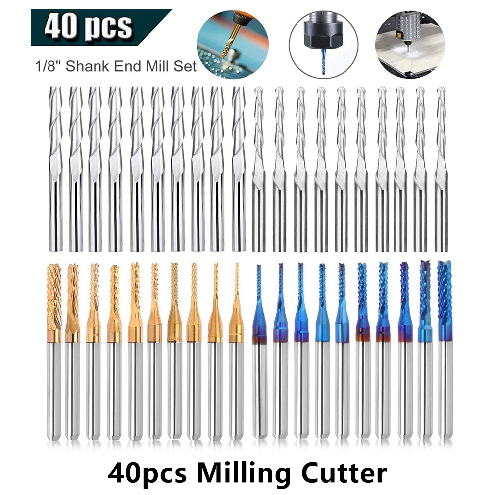 Twoores Set mata bor ukir, mat - End Mill Set ulasan dan harga