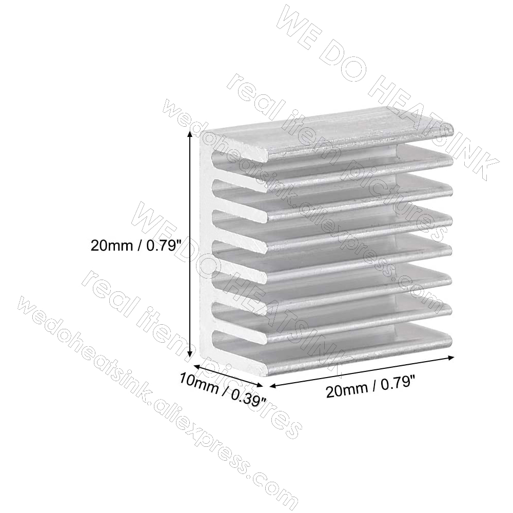 20X20X10Mm Perak Persegi Terma - Aluminium Extrusion ulasan dan harga