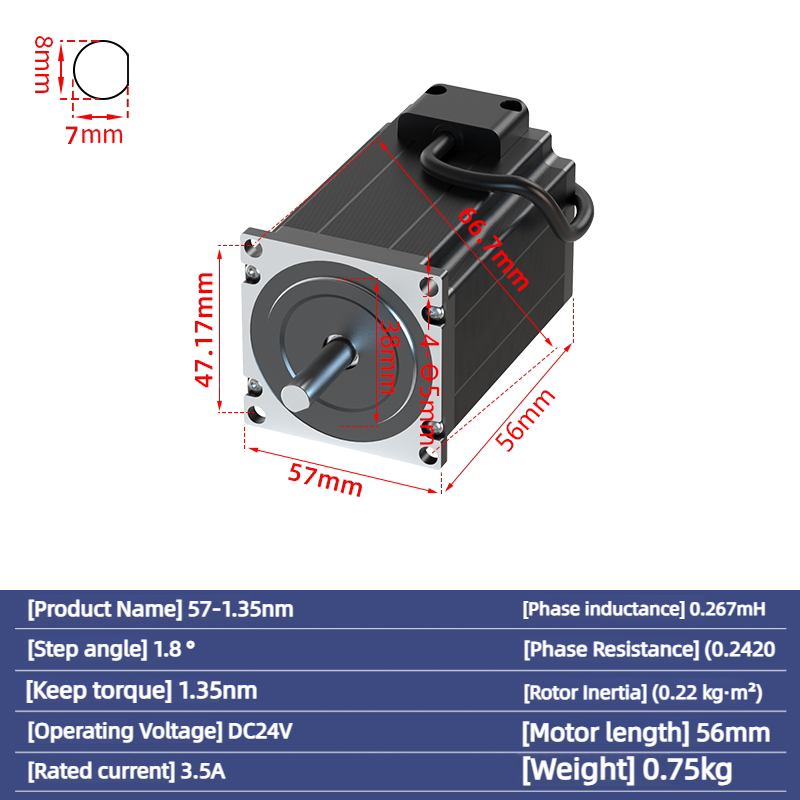 Motor Stepper Nema 23, 1,35 Nm - Nema23 Stepper ulasan dan harga